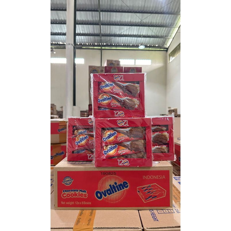 

Ovaltine Chocolate malt cookies kemasan pack isi 12bks