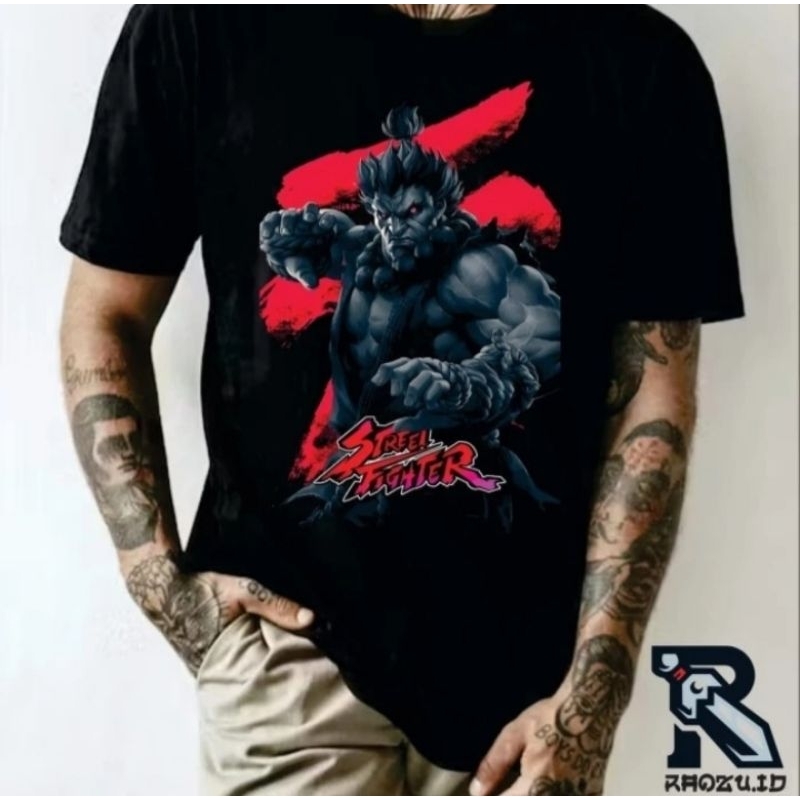 kaos t-shirt street fighter gouki