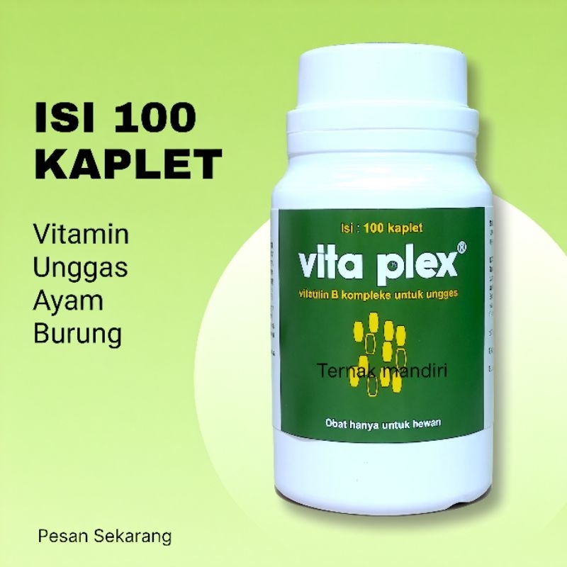 VITA PLEX ISI 100 KAPLET VITAMIN B Kompleks Untuk Unggas