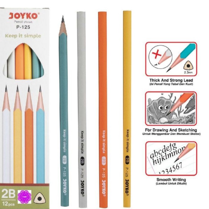 

SERBA MURAH MG PENSIL 2B SEGITIGA P 125 12 PC
