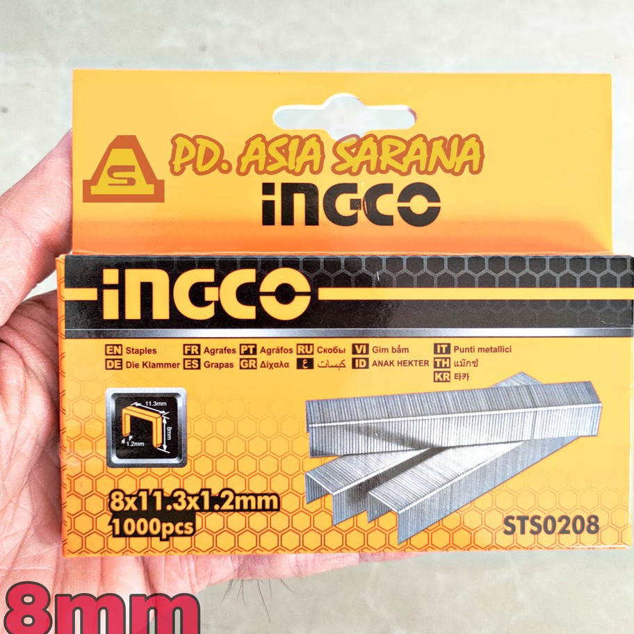 

BIG SALE FASION 8mm Refill Staples Tembak INGCO STS28 Isi Steples Stapler 8 mm