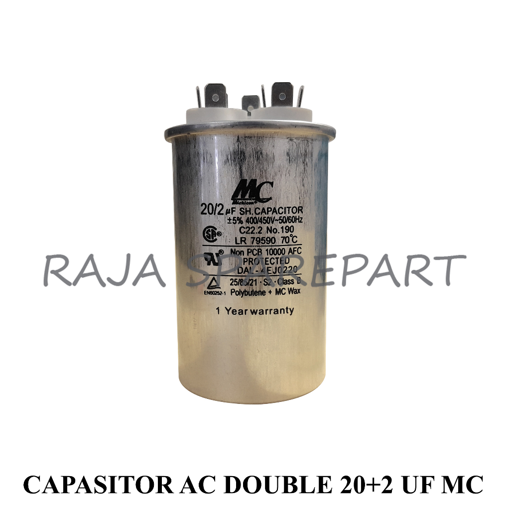C202 Capasitor Running AC Double 20+2UF