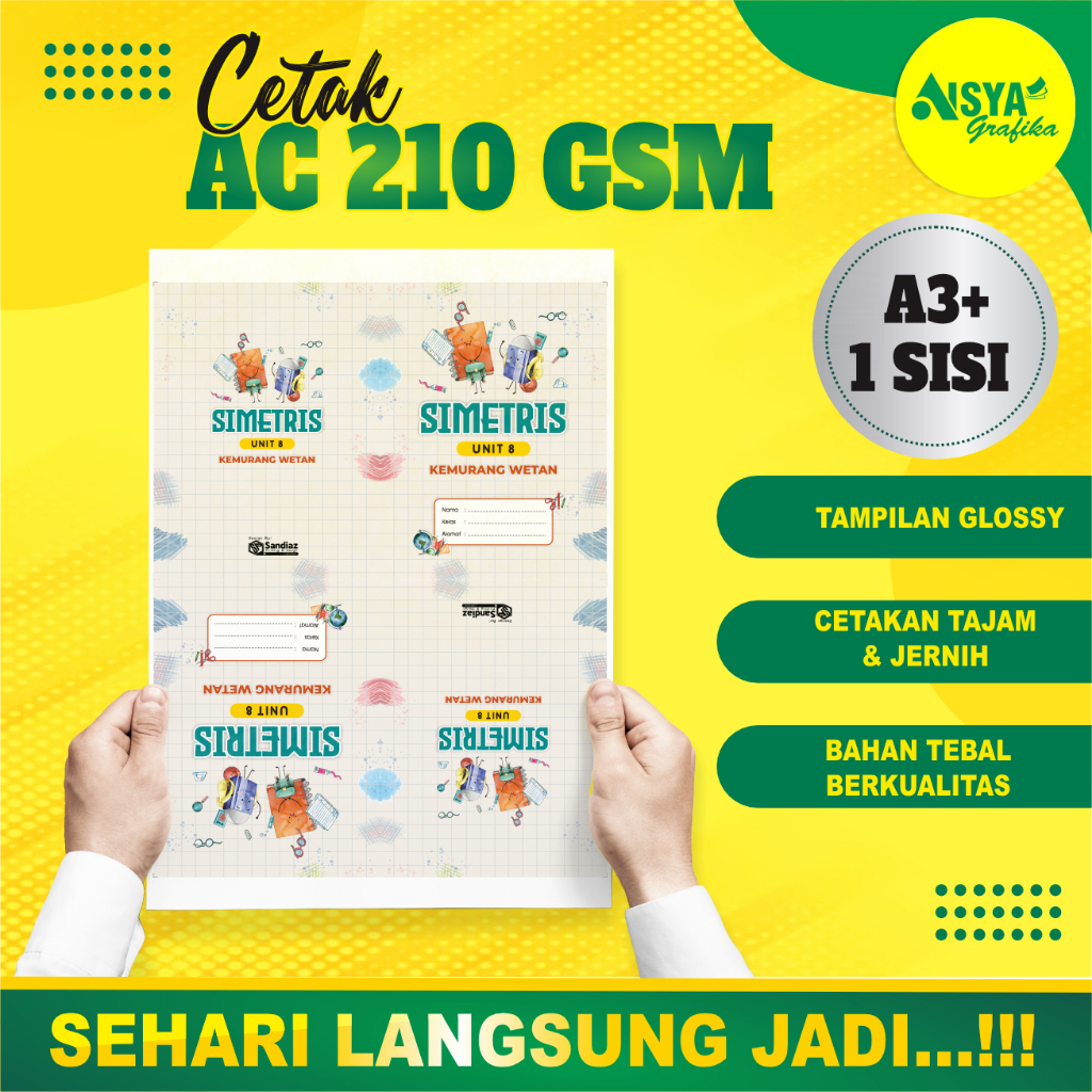 

CETAK A3+ ART CARTON 210 1 MUKA | CETAK A3+ art carton 210 GSM | famlet 210 gsm | cetak poster