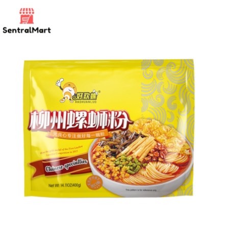 

(BPOM RI)HaoHuanLuo Liuzhou Mi Nasi Instan Rasa Sup Keong Food Noodles 400g Expired 14 Feb 2025