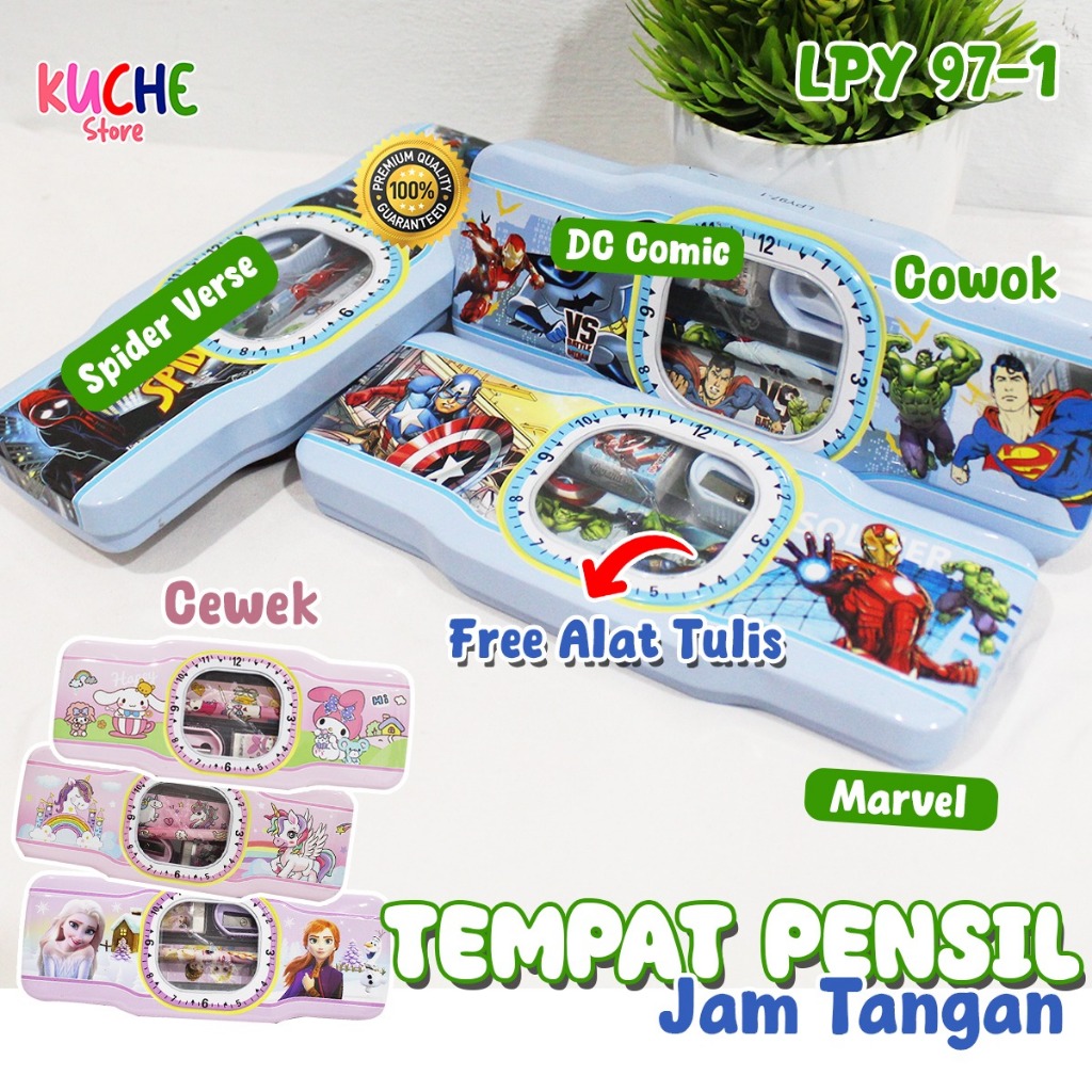 

Kotak Pensil Jam Tangan / Tempat Pensil Kaleng Spiderman Frozen / Kotak Pensil Kaleng Spiderman Frozen Jam Tangan / Pencil Case Spiderman Frozen LPY 97-1