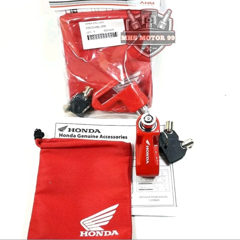 GEMBOK CAKRAM ORIGINAL HONDAA BEAT VARIO SCOOPY SPACY SUPRA KHARISMA FITNEW DLL KUNCI DISK HONDA GEM