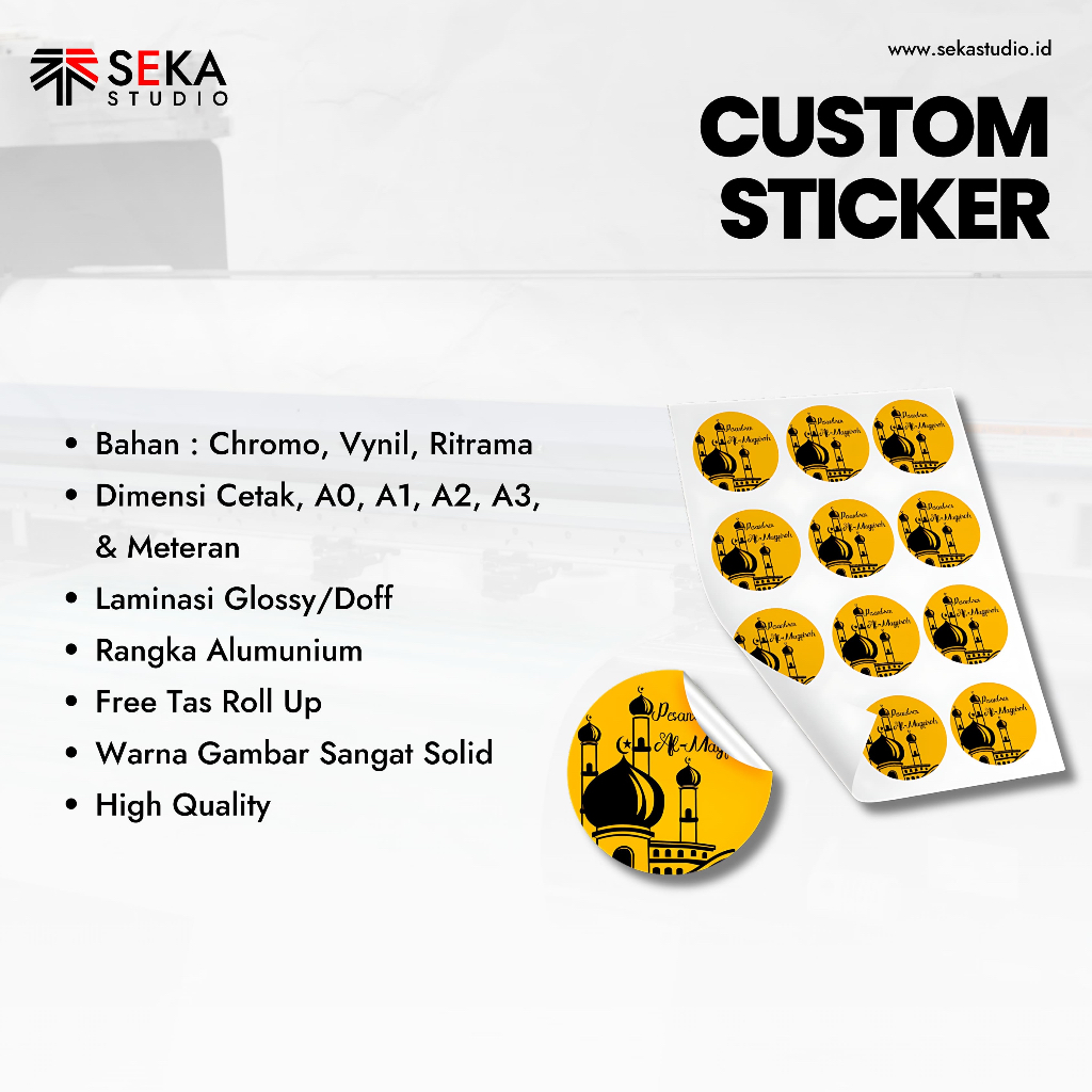 

Cetak Stiker A3+ Custom