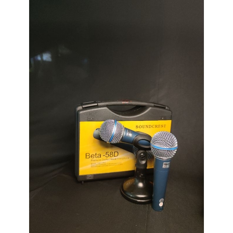 MICROPHONE KABEL / MIC KABEL SOUNDCREST BETA-58D+S (2 MIC) KOPER ORIGINAL