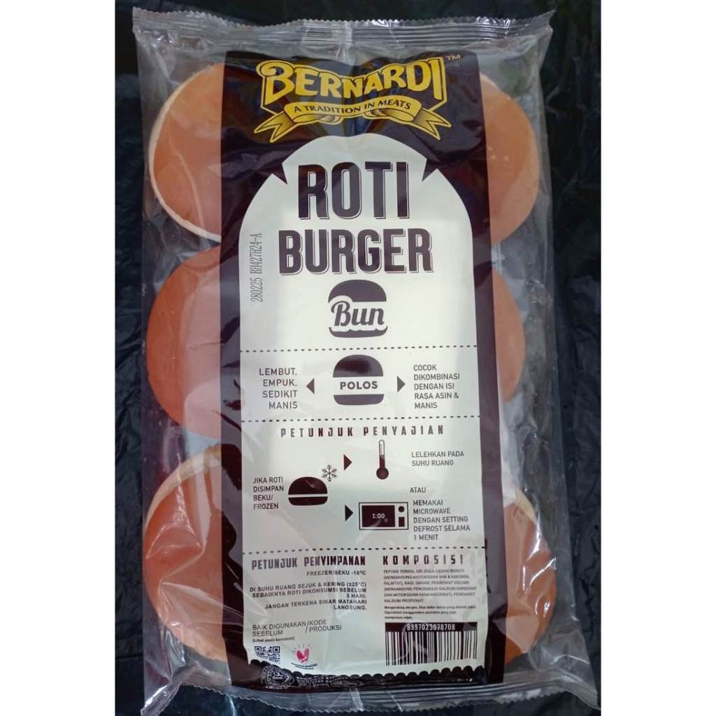 

Bernardi Roti Burger isi 6 Pcs, Roti Bun Burger Lembut dan Empuk