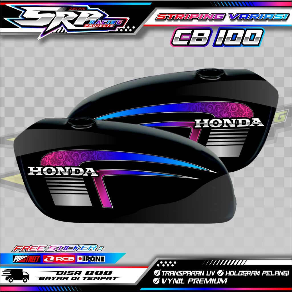STRIPING VARIASI HONDA CB 100 / STICKER LIST VARIASI MOTOR CB 100