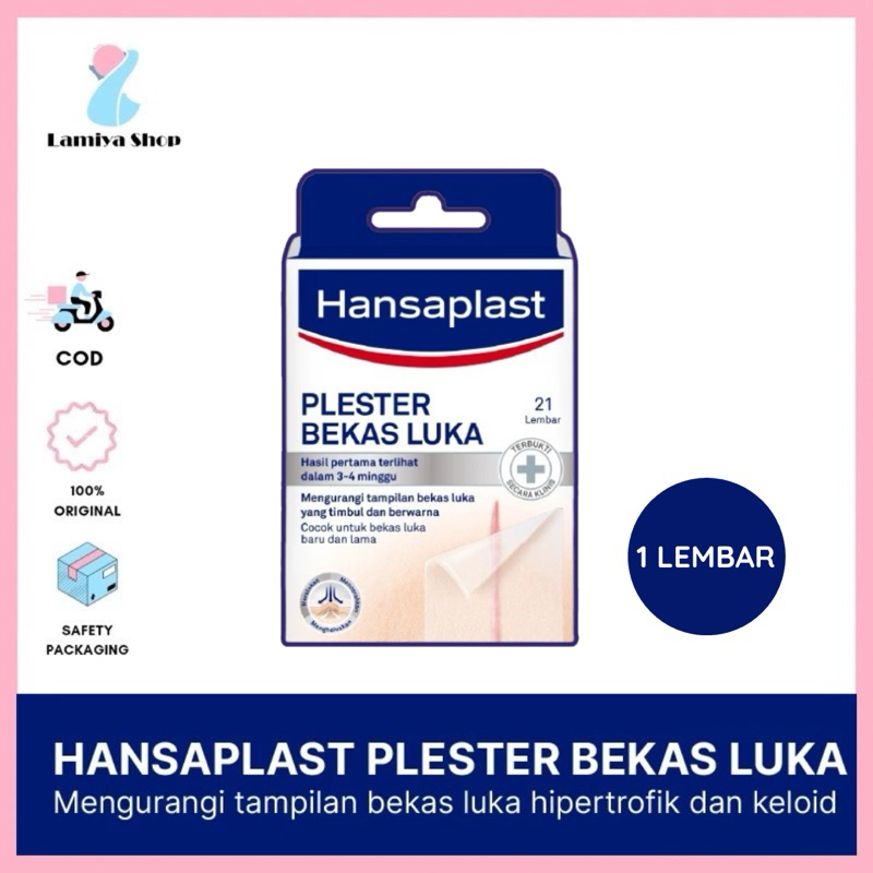 (1 Lembar) Hansaplast Plester Bekas Luka - Menghilangkan Bekas Luka & Keloid