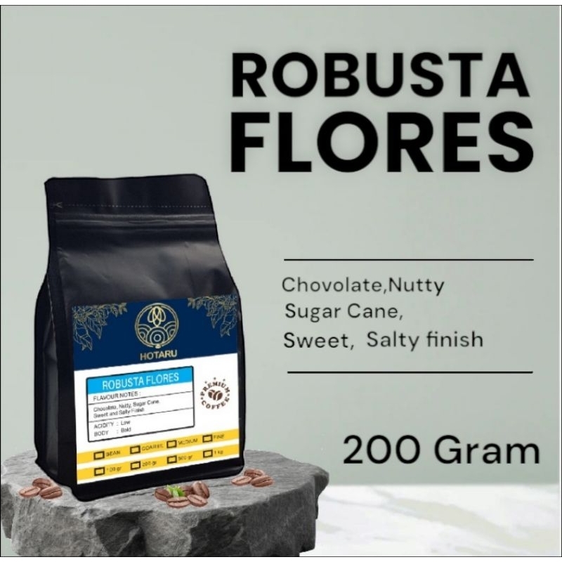 

Kopi Robusta Flores Coffee Bubuk / Biji 200 Gram