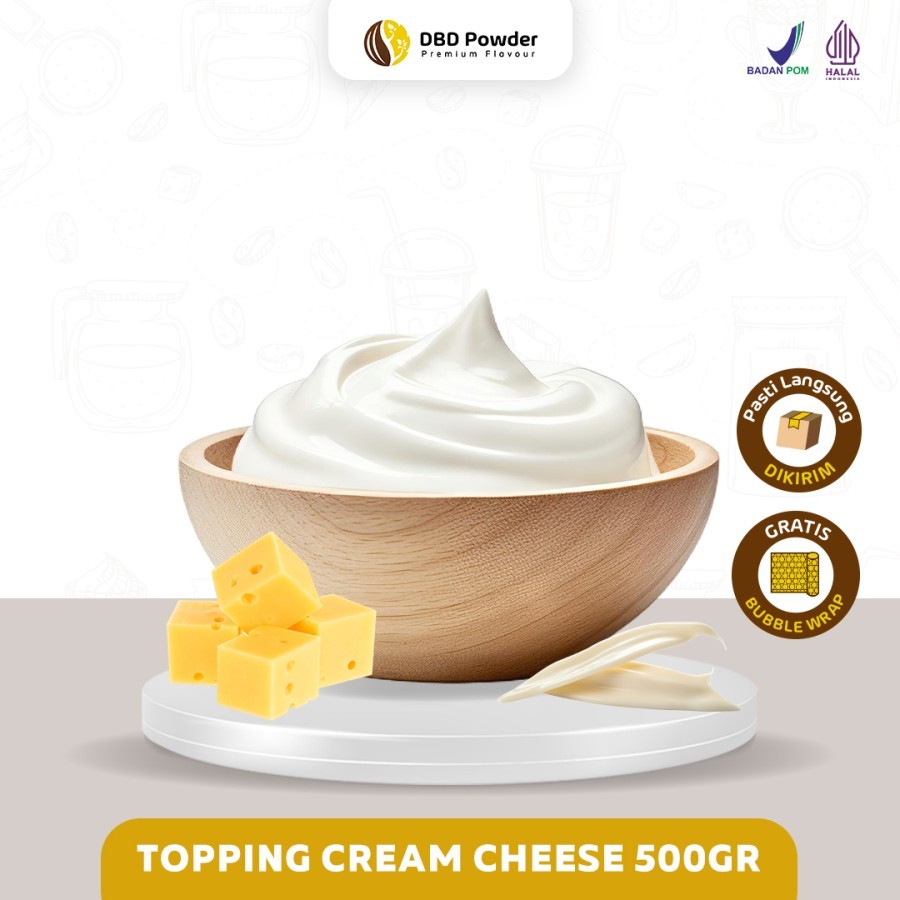 

Bubuk Toping Krim Keju - Powder Topping Cream Cheese Plain 500 gram