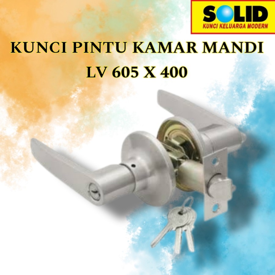 Handle Solid LV 605 x 400 / kunci pintu kamar mandi merk solid