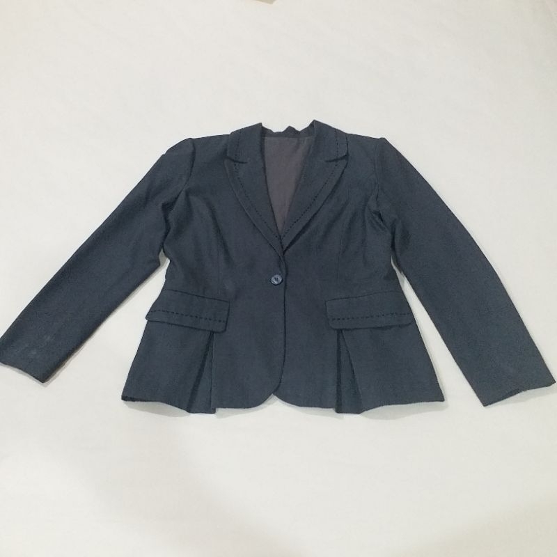 Blazer & Rok Abu2 Tua Lengan Panjang (1 set) - preloved