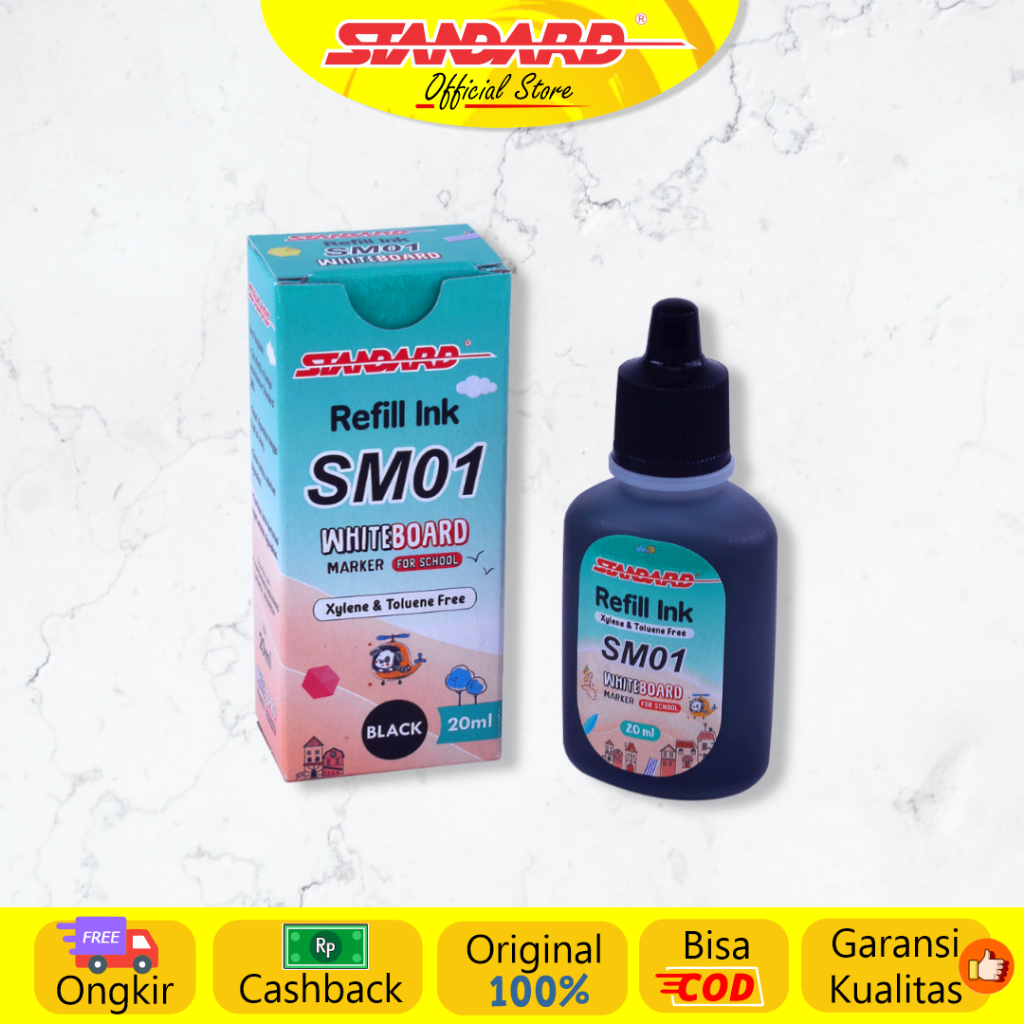 

Standard - Refill Ink SM01 Whiteboard Marker For School ( Tinta / Isi Spidol Yang Bisa Dihapus )