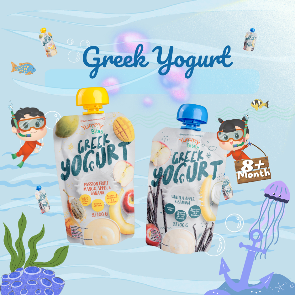 

Yummy Bites Greek Yogurt - camilan bayi - yoghurt - jajan anak anak