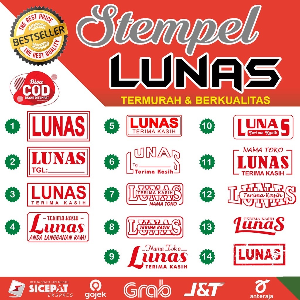 

STEMPEL LUNAS OTOMATIS 1 WARNA MURAH AWET