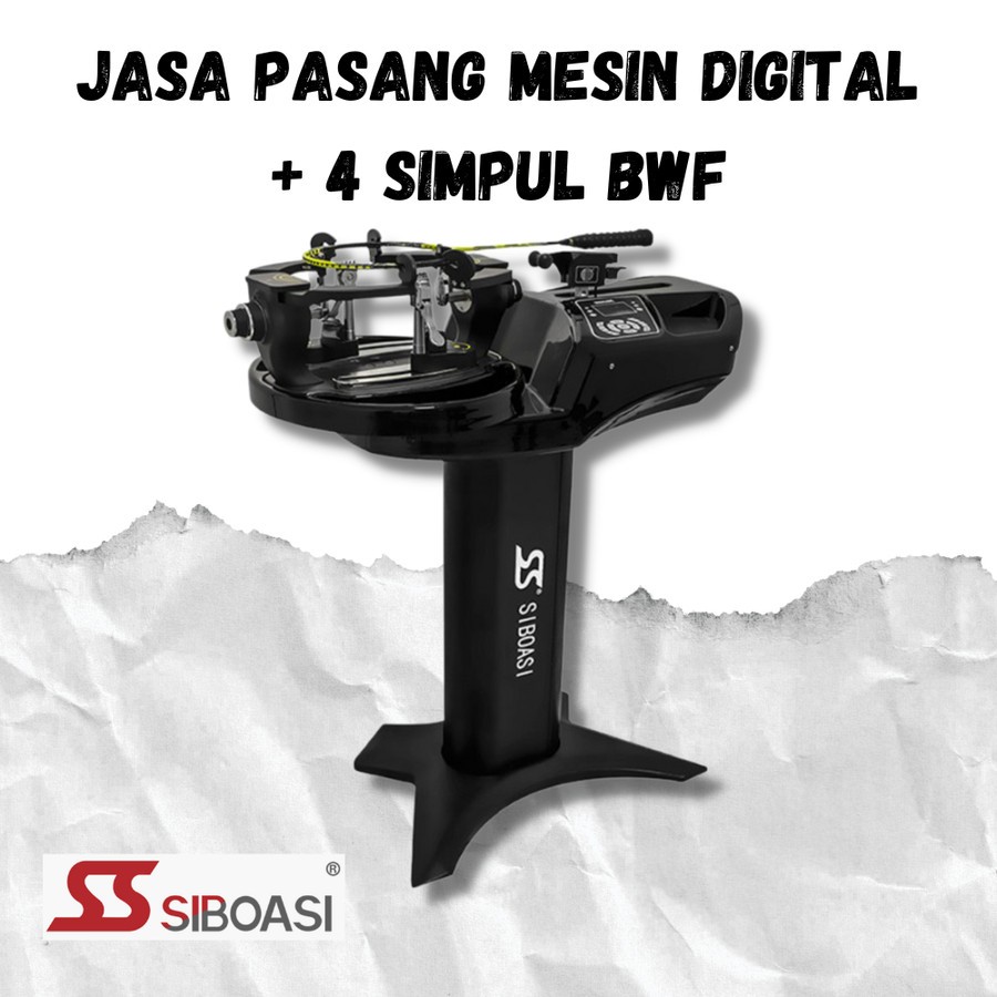Jasa Pasang Senar + Senar Raket Mesin Digital Siboasi