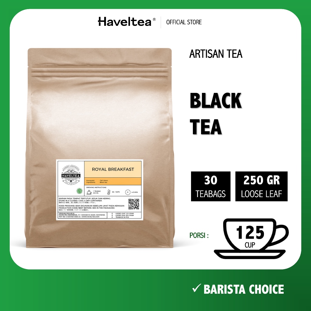 

ROYAL BREAKFAST | Pouch | Haveltea | Teh Hitam Assamica | Teh Indonesia
