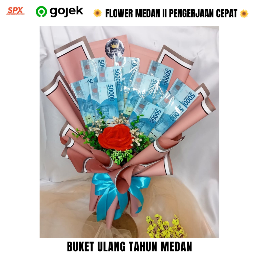 flower medan buket uang kertas medan kado ulang tahun hadiah anniversary buket wisuda mawar
