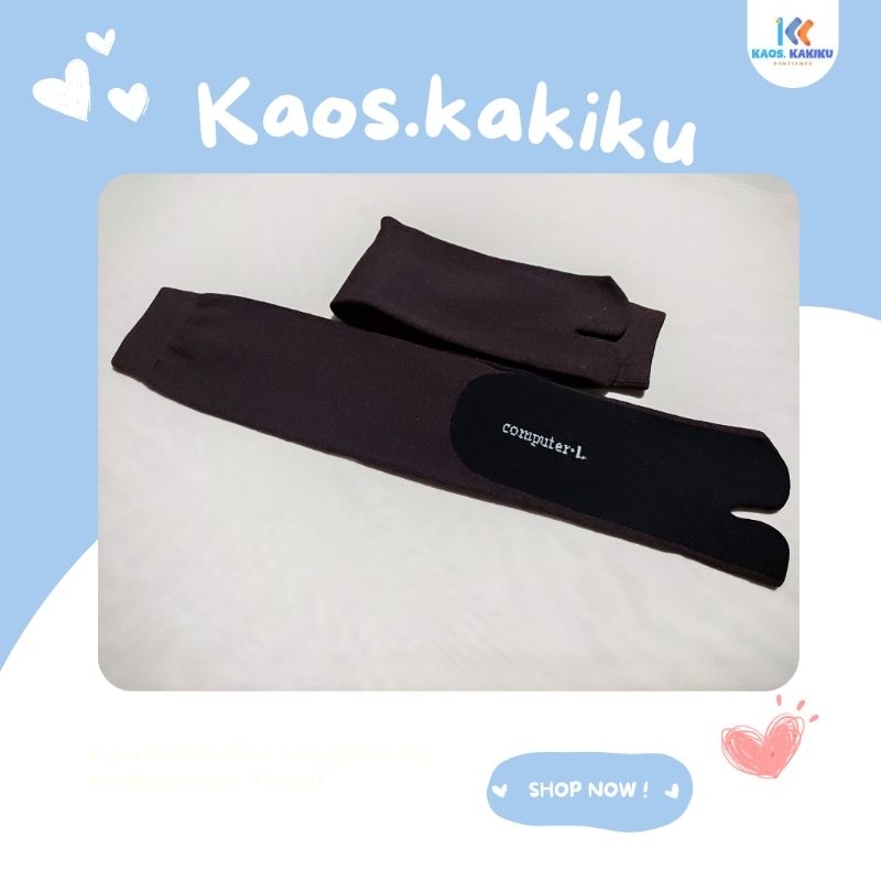 Kaos kaki wanita Jempol polos tapak hitam