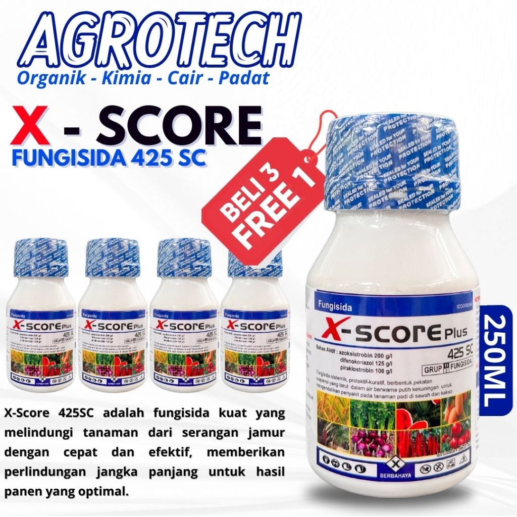 Fungisida X-SCORE 425 250 ML SC Melindungi Dari Serangan Hama Jamur