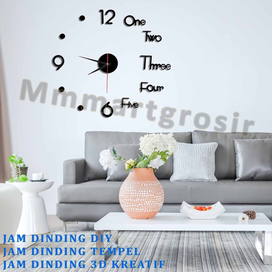 Jam Dinding / Jam Dinding Tempel / Jam Dinding 3D Kreatif / Jam Dinding DIY