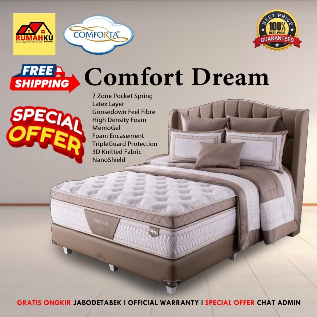 KASUR SPRINGBED COMFORTA TERBARU 2021 - KASUR COMFORTA COMFORT DREAM - COMFORTA