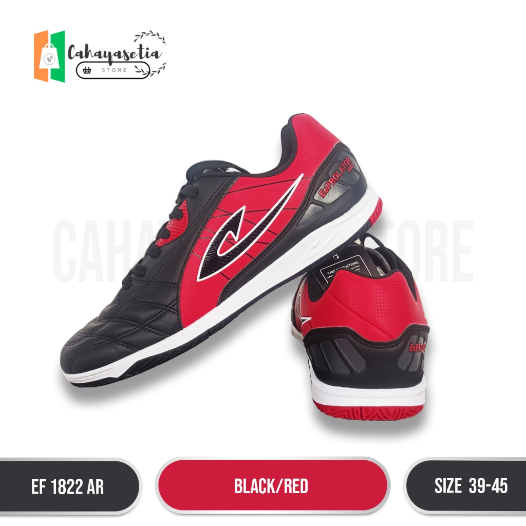 Sepatu Futsal Eepro EF 1822 AR (BLACK RED)