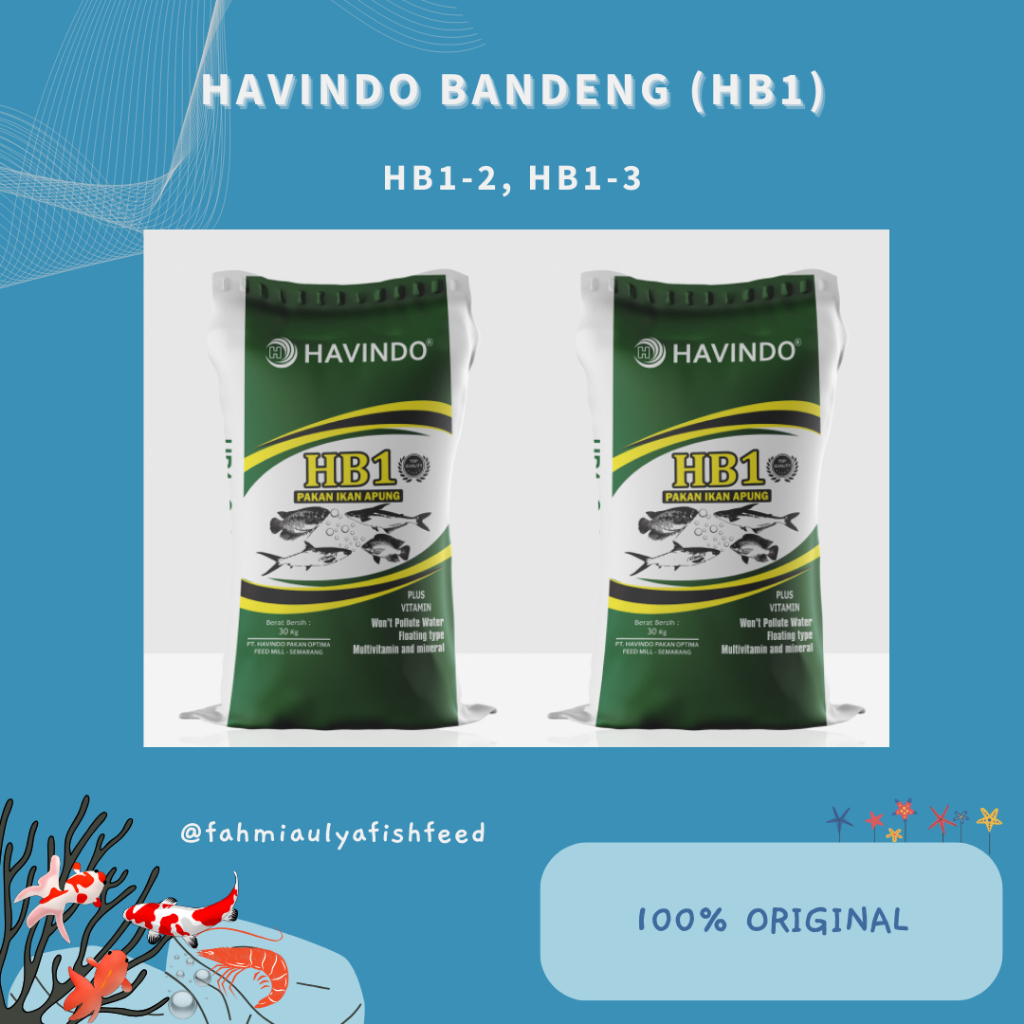 (PAKET 10 KG) HAVINDO BANDENG (HB1) | PAKAN IKAN APUNG BANDENG