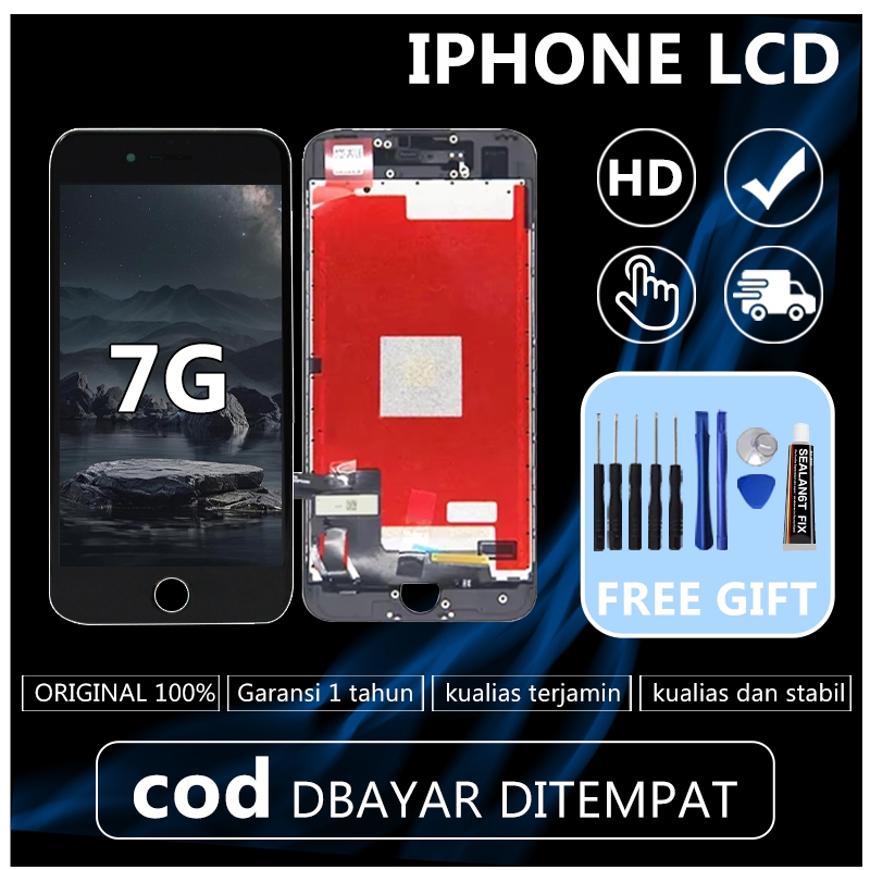 LCD iphone 7g  HD TOUCHSCREEN  ORIGINAL 100% FULL SET【ORIGINAL Garansi 1 tahun 】