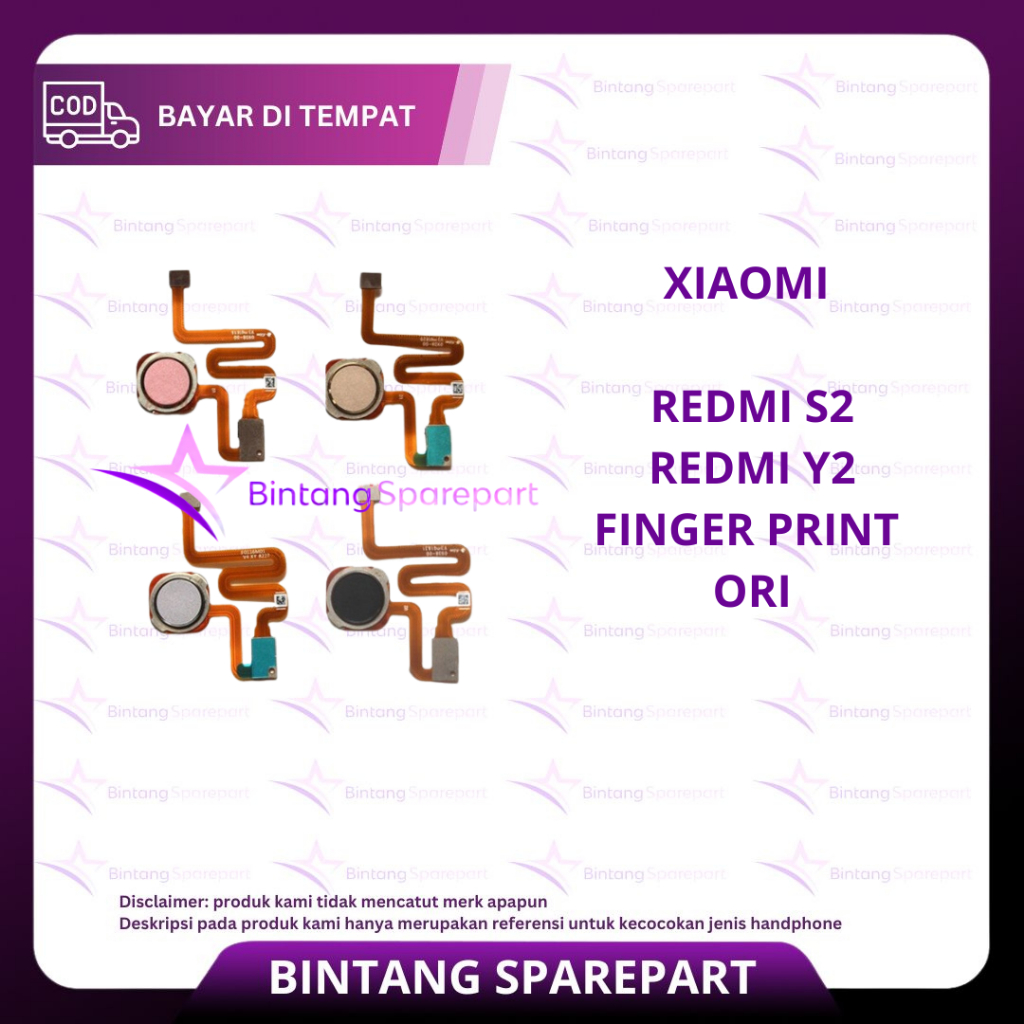 FLEXIBEL XIAOMI REDMI S2 / REDMI Y2 + FINGERPRINT ORI