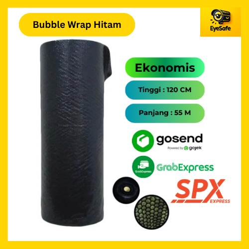 

Bubble Wrap Roll Hitam Packing Core / Non Core 2,4kg 2,7kg 3kg merek EPWRAP Tebal Murah Berkualitas