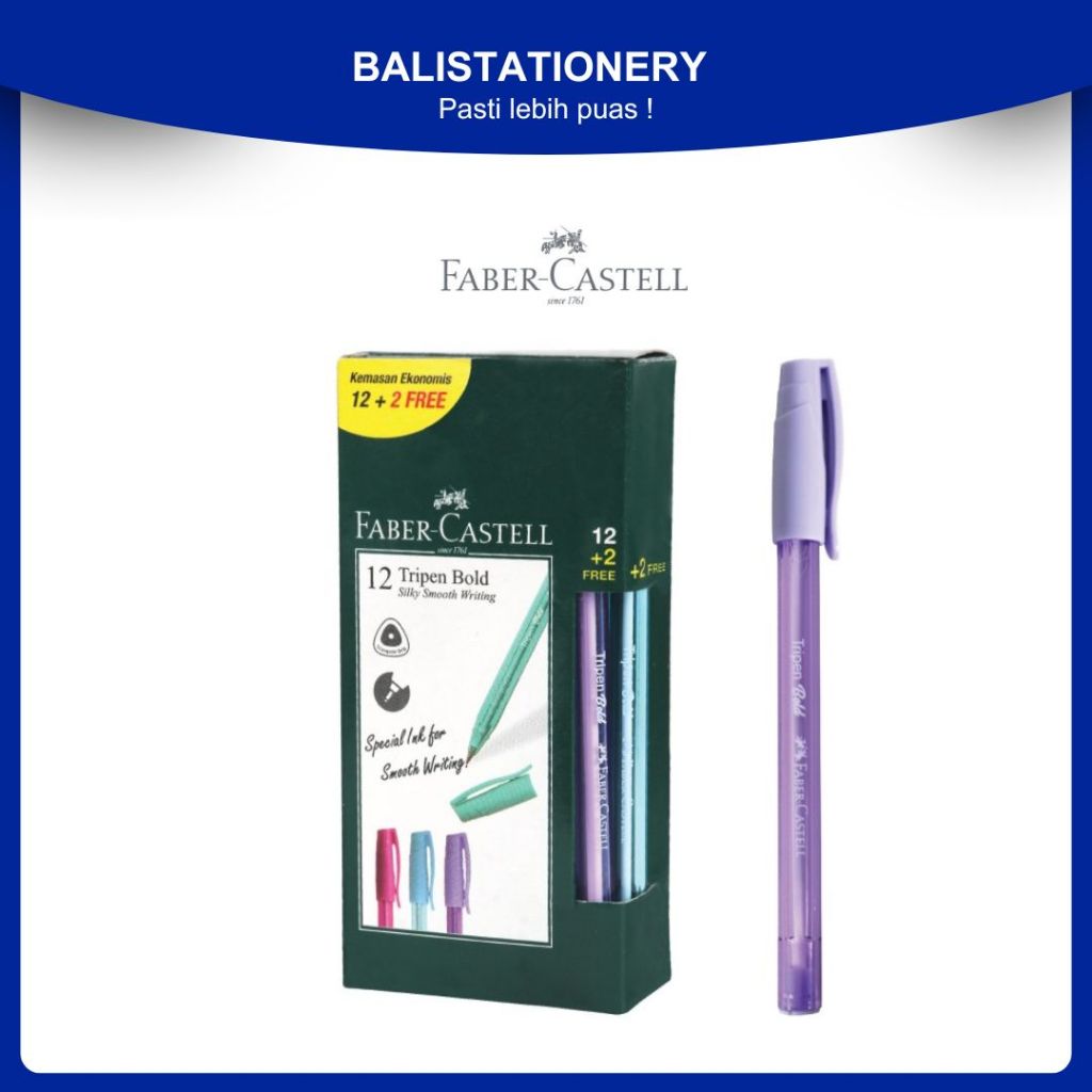 

Pulpen Pena Ballpen Tripen Bold Black Ink Faber Castell