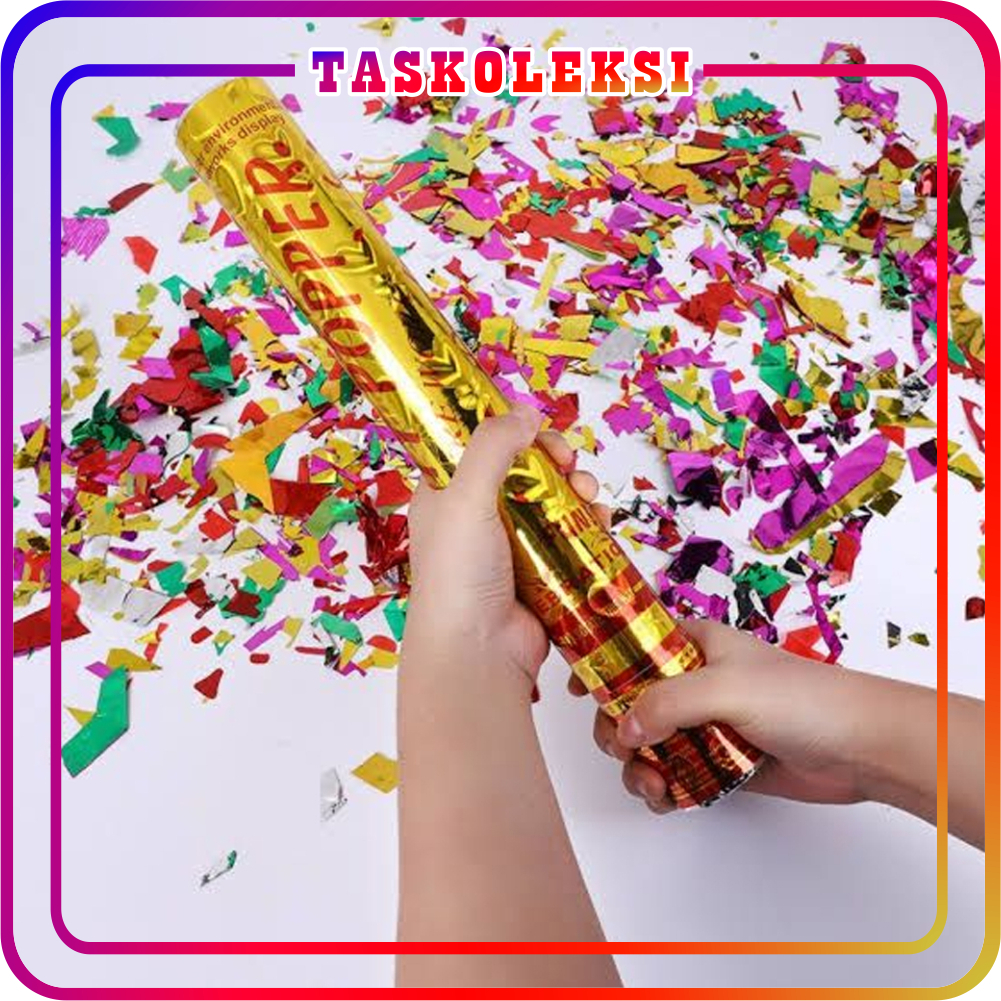 TK Popper Party Ulang Tahun 30Cm Confetti Pesta Pernikahan 60Cm Petasan Pesta Semburan Kertas Warna 