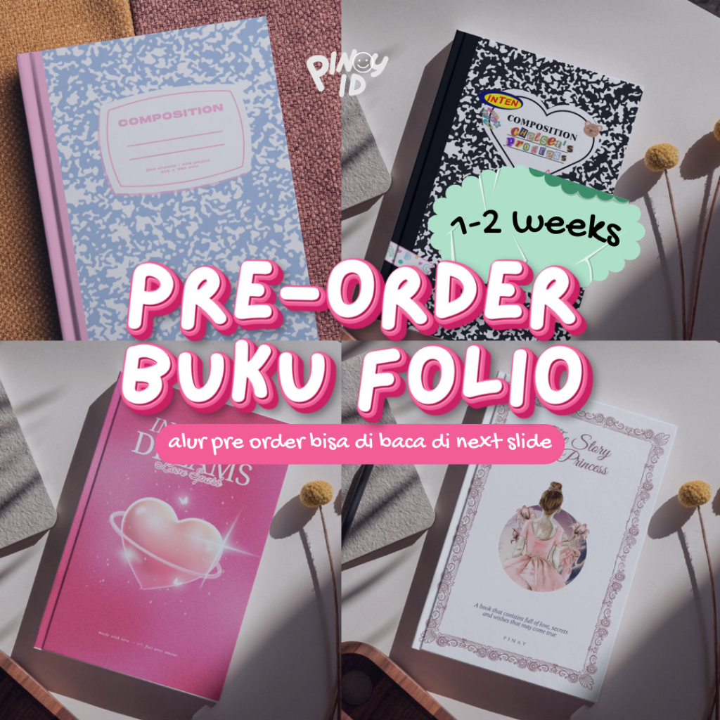 [PRE-ORDER] F4 Buku Folio Hardcover ALL SERIES, COMPOSITION, GRADIENT, COQUETTE PROGRESS INTEN, 50/1