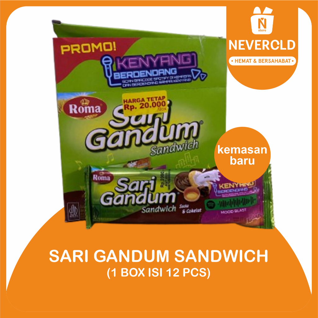 

ROMA SARI GANDUM SACHET 2000 1 BOX ISI 12 PCS