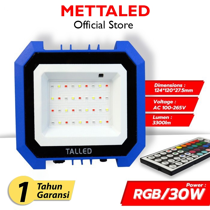 LAMPU SOROT LED TALLED 30W RGB