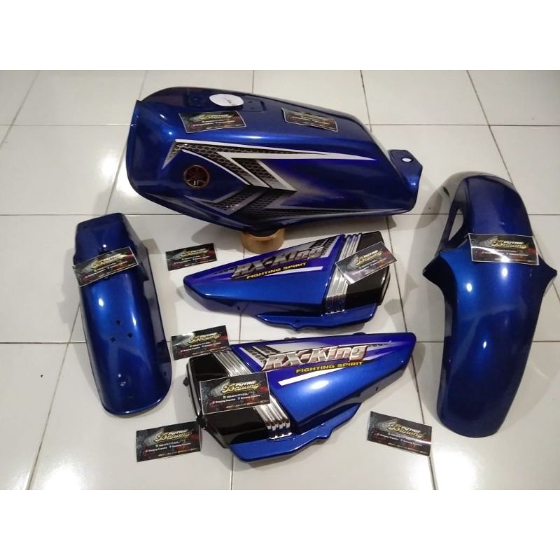 Body Bodi Tengki Tangki Set RX King 2004 Biru Glossy Full Emblem Kualitas