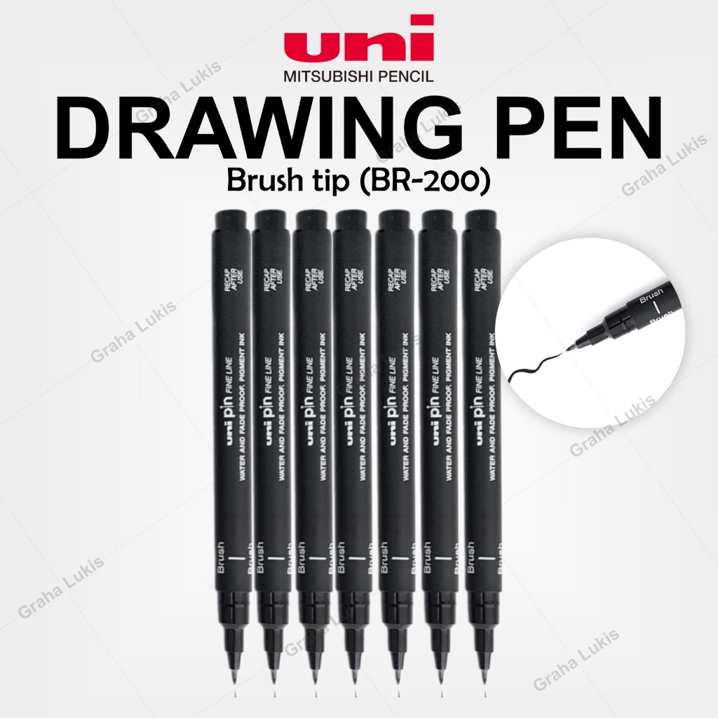 

Uni Pin Brush Tip Black (BR-200)
