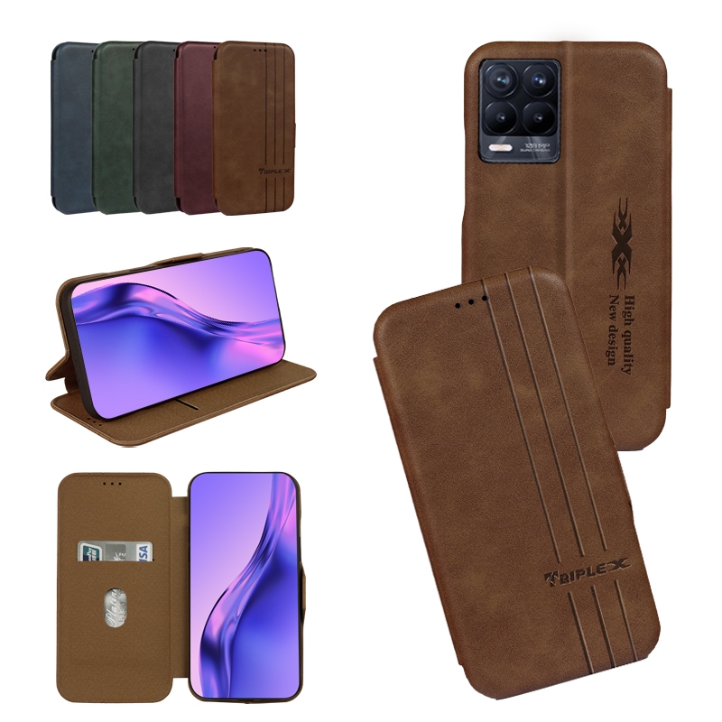 Triple X 05 - Leather case premium casing hape realme 8