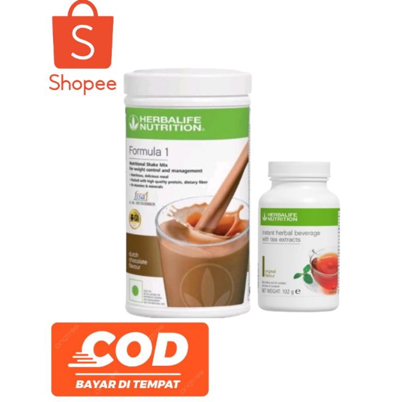 

herbalife hemat paket teh Concentraten sama shake susu coklat