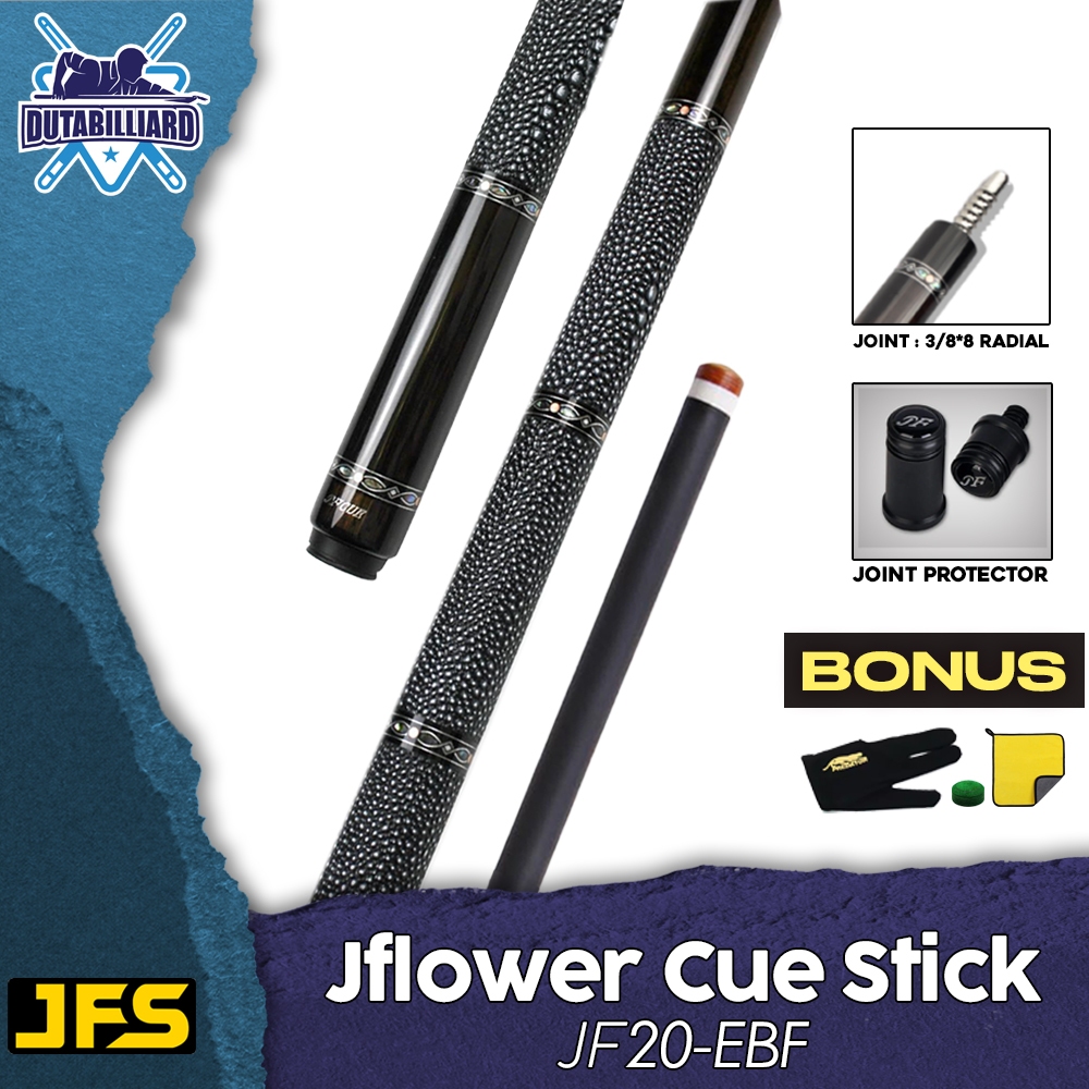 Jflowers JF20-EBF Stick Billiard Shaft Carbon Play Low Deflection 12.5mm