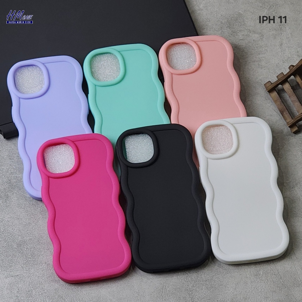 Case macaron Wave Iphone 11 Iphone 11 Pro Iphone 11 Pro Max Softcase Casing Silikon New Wave Macaron