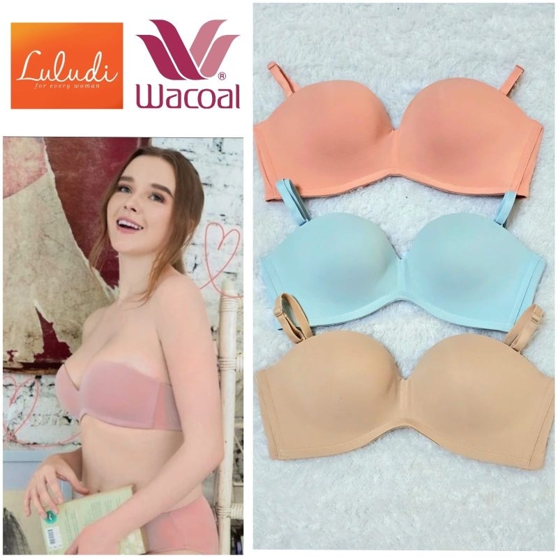 BRA KEMBEN LULUDI by WACOAL TANPA KAWAT BUSA SEDANG PUSHUP PUSH UP LB 5606 K163 KAIT 3 WIRELESS NON 