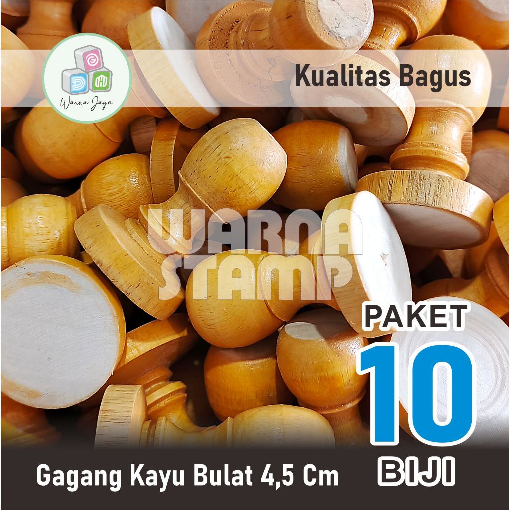 

GAGANG STEMPEL KAYU BULAT DIAMETER 4,5 CM / PAKET 10 BIJI / GAGANG KAYU DIAMETER 45 MM