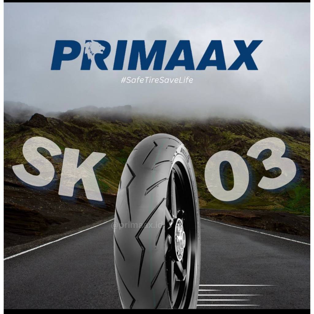 SNI 1set BAN PRIMAAX TUBELESS 80/80-17 , 90/80-17 SK03, SK06 Ban Motor GTR 150, MX KING 150, VIXION,