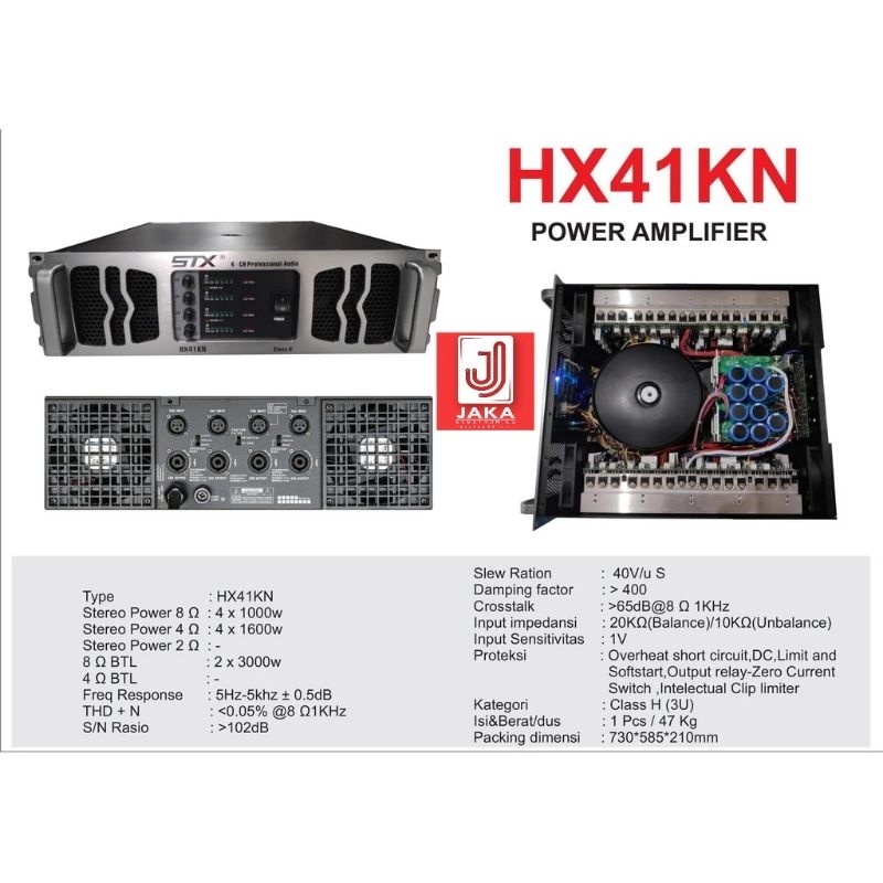 Jaka Power Profesional Audio Amplifier 4 Channel STX - HX41KN