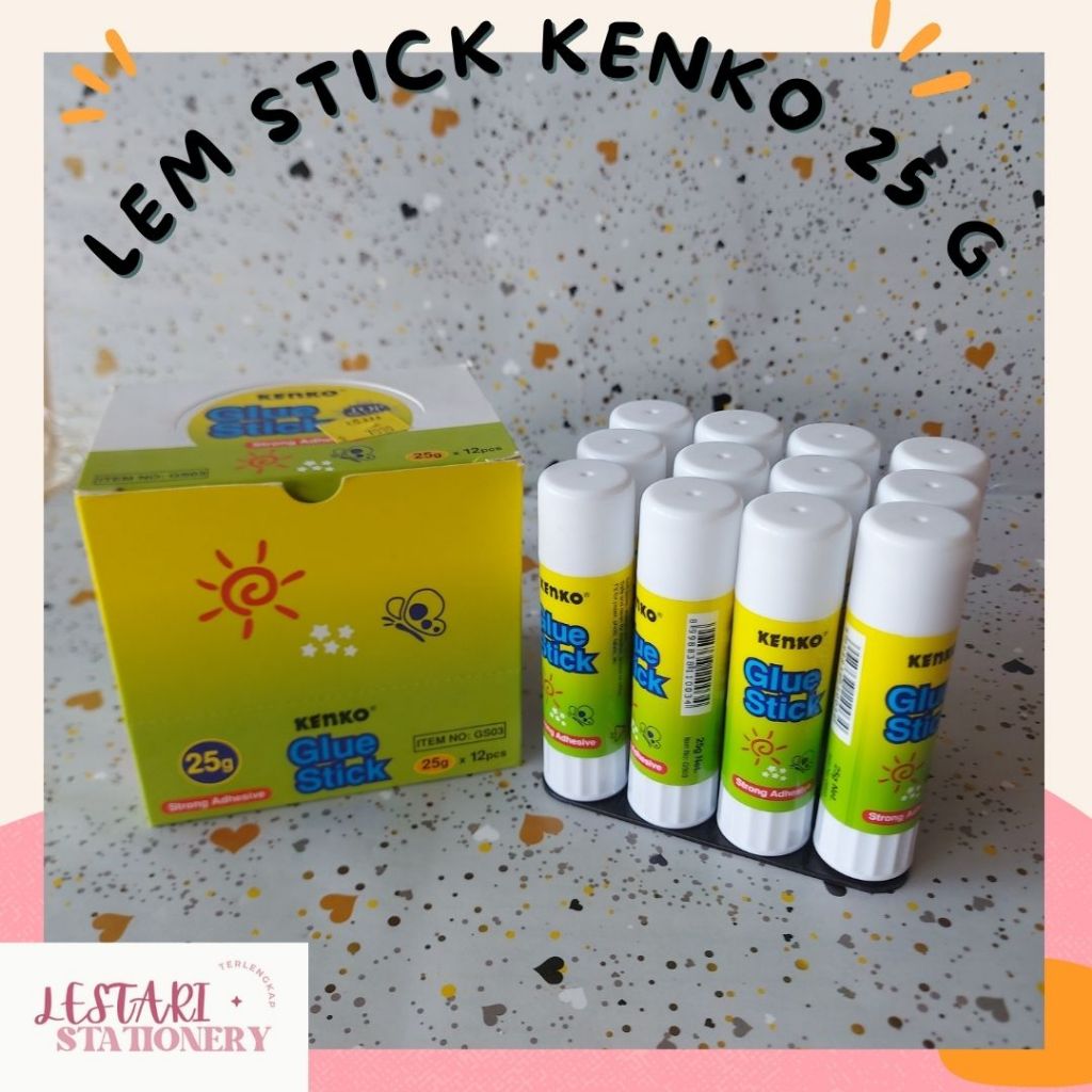 

Lem Stick Kenko 25g | Lem Kertas Kenko | Perekat Kertas | Lem stik Kenko | Lestari Stationery